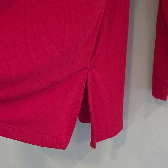 Susan Graver Pink Long Sleeve Blouse Relaxed Fit - Picture 4 of 9